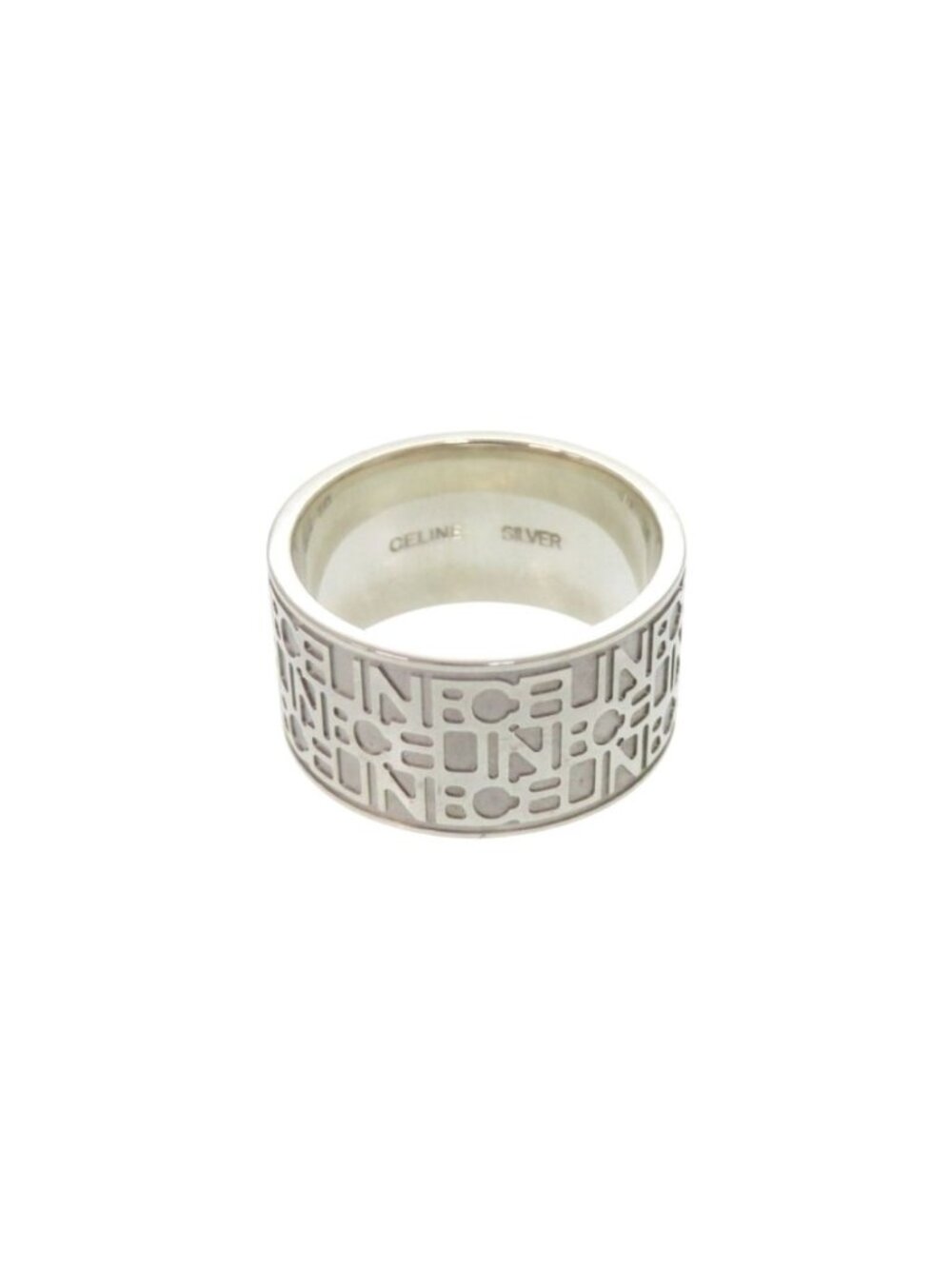 Celine Logo Ring 925 Sterling Silver